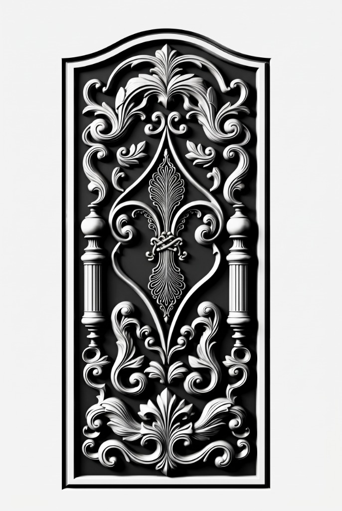 Original 3D relief carved door image